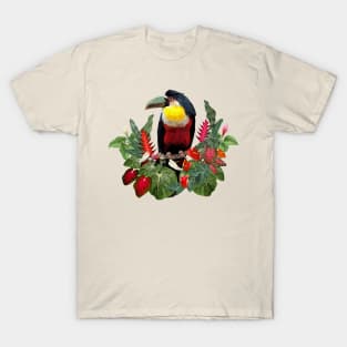 Drawn polygonal art of toucan birds. T-Shirt